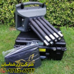 تصویر دستگاه فلزیاب پروتون 8 سنسور با نمایش سنسورهای پیشرفته و صفحه نمایش دیجیتال برای کاوش فلزات زیرزمینی 09191508724