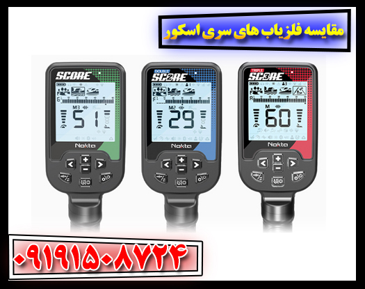 مقایسه عملکرد و کاربرد فلزیاب‌های سری اسکور 09191508724
