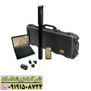 تصویر فلزیاب فیوژن در حال اسکن زمین با نمایش سه‌بعدی اهداف زیر سطح زمین 09191508724